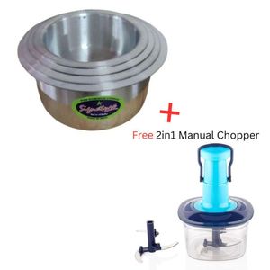 Signature 4PCs Set Premium Quality Aluminium Sufurias Cookware Set + FREE 2in1 Manual Chopper
