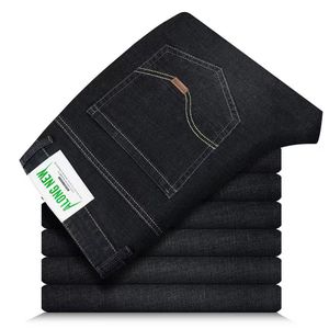 CALLIARA Classic Dark Blue Stretch Jeans with Vintage Detailing