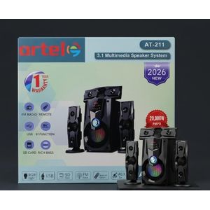Artel AT-211 3.1 Multimedia Speaker System High Sub Woofer Sound Super Bass 