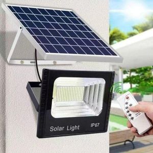  200W Solar LED Floodlight With Solar Panel & Remote Control – IP65 Outdoor Solar Security Light