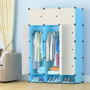 Portable Plastic Wardrobe 3 Column 