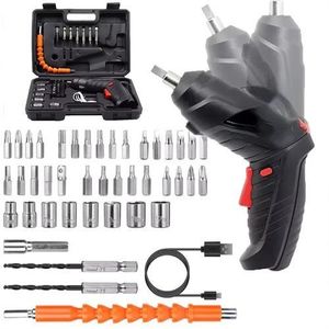 47 wireless electric screwdrivers, rechargeable lithium batteries, mini drills, 3.6V electric multifunctional tool set, home maintenance and repair