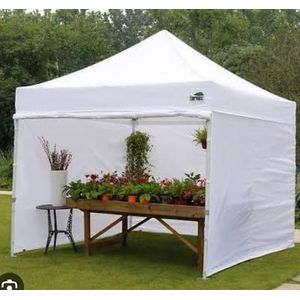 Shamborina Heavy Duty Canopy Tent With Sidewalls 3mtrs By 3mtrs/Gazebo Tent +Carry Bag With Wheels +4 Sandbags - (40mm Thickness Steel Grill,420D Polyester Oxford)