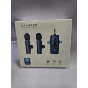  3 in 1 Wireless Lavalier Microphones for iPhone, iPad, Android, Camera, USB-C Microphone, 7-Hour Battery, Mini Microphone with Noise Reduction for Video Recording, Vlog, YouTube, TikTok