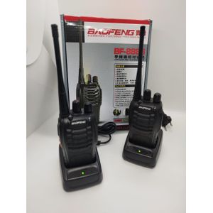 Baofeng BF-888S 5KM Range UHF Walkie Talkie Set – 2 Pieces, 16 Channels, with Extra Earphones for Hands-Free Communication