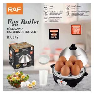 RAF Electric Egg Boiler, Rapid Egg Cooker with Auto Shut Off for Soft, Medium, Hard Boiled, Poached,Omelet Maker, Steamed Eggs and Vegetables, Stainless Steel Tray with 7-Egg Capacity