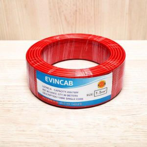 Evin 1.5mm Red Single Core Solid Quality Build Flexible Safe Electrical Wiring Cable 