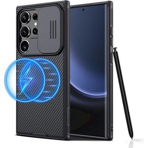 Nilkin Nillkin Galaxy S24 Ultra Case, CamShield Pro for Samsung Galaxy S24 Ultra Case with Slide Camera Cover, S24 Ultra 5G Slim Phone Case 2024 6.8'' (Magnetic Black)