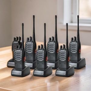 Baofeng  BF-888S Hand-held Clear Sound Performance 16 Channels Portable Hand-Held Security Walkie Talkie Radio Calls- 6 Pieces