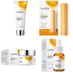 SADOER Buy Now Quality 4 in 1, Vitamin C Cleanser+ Vitamin C Cream + Vitamin C Glowing Serum+ Vitamin C Lip Glow Kit  Lip balm