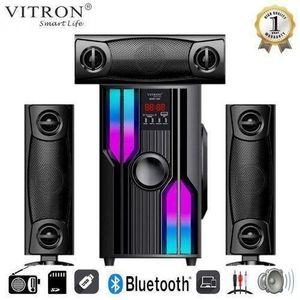 Vitron V646 3.1CH X-Bass Home Theatre System, 10,000W (PMPO), AC/DC Input , with Bluetooth, USB, SD card, AUX, and FM tuner support, Remote control