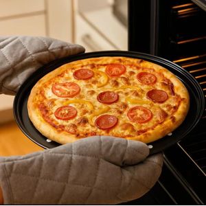 Non stick perforated PIZZA PAN in Black in 31 CMS Diameter