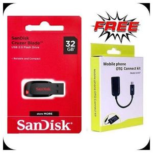 Sandisk 32GB FLASH // 32GB HIGH SPEED FLASH DISK /High PERFORMANCE 32 GB/32GB Flash Disk + Free Otg Type B