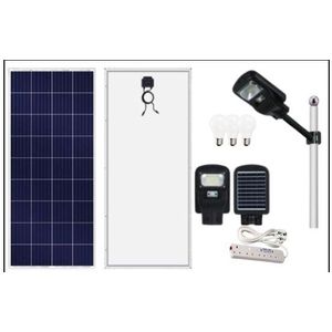 Solarmax 300 Watts solar panel All weather +50 Watts solar street lights +Extension +3 DC bulb