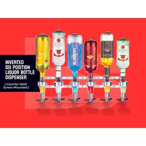 6 Units 30ml Tot Dispenser & Pourer With Extender To Facilitate Bottles With Corks