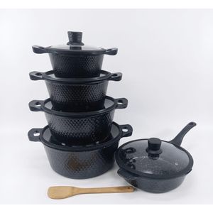 Bosch 11 PCS Granite Cookware Set with Silicone Lid Non Stick Cooking Pots