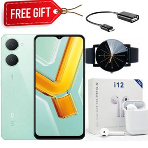 Vivo Y03 6.56" 64GB + 4GB RAM (Upto 8GB RAM) 5000mAh (Dual sim) - Gem Green + Free Gifts