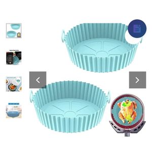 Food Grade Silicone Air Fryer Liner – 16-22cm Non-Stick, Reusable, Heat Resistant, Easy to Clean, Kitchen Baking Accessory