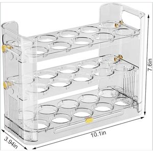 30-Egg Clear Acrylic Egg Holder Organizer 