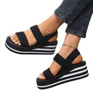 SHJO Sandals Women Elegant Wedding Synthetic Height Increasing Stylish Platform Classic Formal Dress Shoes - Black