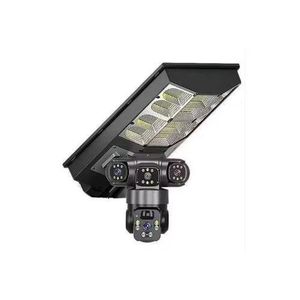 Solar Light V380 Pro 4G 6MP Outdoor Multi Lens Three Screens Ptz Human Detection Solar Street Light with Cctv Camera 4g