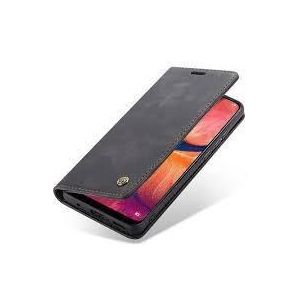 Tecno Camon 30 Phone Case, Retro Suede Leather Flip Wallet Cover with Magnetic Closure, Shockproof Protective Phone Case with Card Slots and Built-in Kickstand (Black)