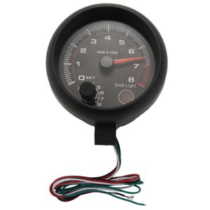 CNSPEED 2Inch 52mm Auto Car Tachometer Tacho Gauge 0-8000 RPM 12V Universal  Car Motor White Led Meter Pointer RPM