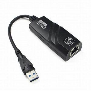 USB 3.0 SPEED TO RJ 45 External Network Card LAN Adapter 10/100/1000 Mbps Gigabit Ethernet(Black)