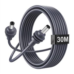 Starlink Mini DC Input to DC Output 30M (  30m Metres )  Power Cord Outdoor Cable DC + DC to DC Compatible StarrlinkMini Cable Connection Replacement Satellite Extension Network StarlinkCable Fiber Optic Cable Router ( 98.4FT / 30M )