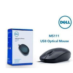 DELL Ms111 USB Wired Optical Mouse - 1000 DPI, Ergonomic, Black
