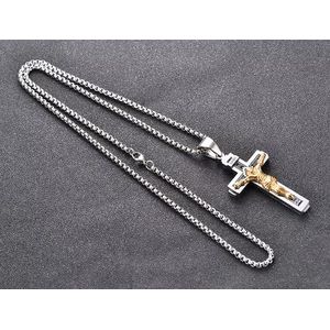 Halo Accessories Stainless Steel Cross Jewelry Sleek Design with Inscriptions Men's Accessory for Faith-Driven Style Long-Lasting Material