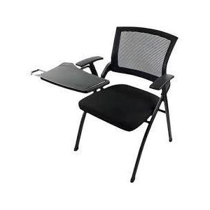 Foldable Mesh Training Chair with Writing Tablet