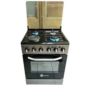 Nunix 60×60 New Model 3 Gas + 1 Rapid Electric Hot Plate Free Standing Cooker with Upgraded Electric Oven