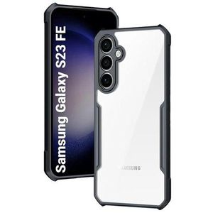 Galaxy S23 FE 5G Back Cover Case With Drop Protection Corner Airbag (Clear PC + Black TPU Bumper)