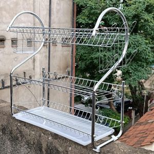 3 tier Stainless with 2 drainers(Trays) Dishrack 