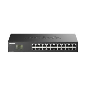 DES-1024D 24-Port 10/100Mbps Fast Ethernet Unmanaged Desktop Switch Plug and Play Auto MDI/MDIX Fanless Metal Housing Energy Efficient Network Switch for Home Office Business CCTV IP Phones and Enterprise Networks