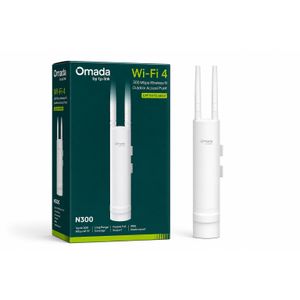 TP Link Omada EAP110-Outdoor N300 Wi-Fi 4 Outdoor Access Point – 300Mbps, Passive PoE, IP65 Weatherproof, Long-Range Wireless