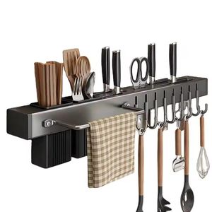 Wall Mounted Cutlery Organizer For knives, Forks, Spoons, towels, scissors 