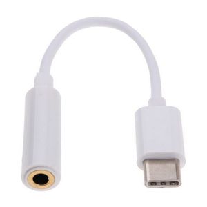 Type C To  Earphone Connector- White