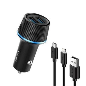 Oraimo Car Charger With 2-In-1 Lightning And Micro USB Cable