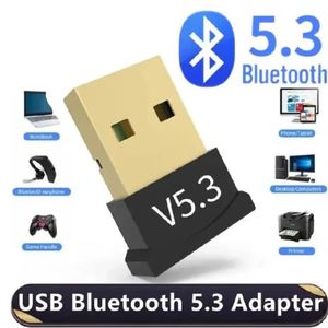 BluetoothUSB Bluetooth 5.3 Adapter for PC, Plug-and-Play Wireless Dongle for Headphones, Keyboard & Mouse Adapter 5.3 for Desktop PC, Driver-Free, USB Wireless Audio Bluetooth Transmitter and Receiver for Headphones