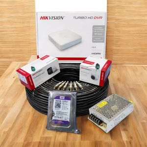 Hikvision 2 1080P Full HD 2MP Low Maintenance Clear Video Output Trusted Surveillance CCTV Cameras Complete System Kit