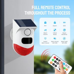 Solar/Usb Charging Security Ip65 Waterproof Motion Detection Alarm