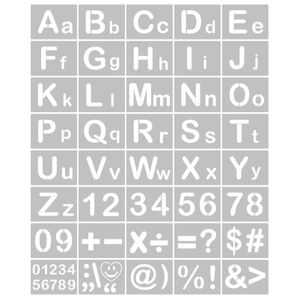 40Pcs Letter Stencils for Painting on Wood - 4 Inch Alphabet Symbol Number  Craft