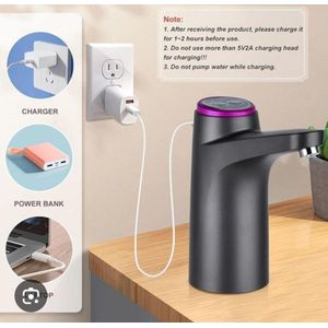 Touch Intelligent Water Dispenser Automatic 600ml Smart Water Pump USB Rechargeable Portable Bottle Dispenser Easy One Touch Operation for Home Office Outdoor Use