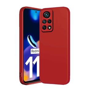 Soft Flexible Silicone Case for Xiaomi Redmi Note 11 Pro, Shockproof Anti-Scratch Slim TPU Protective Back Cover (Maroon)
