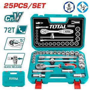 TOTAL THT121251 25 Pcs 1/2" socket set