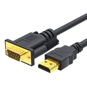 HDMI to VGA Cable, 1080p HD Video Cable, compatible with laptops, desktop computers, TVs, and projectors, 1-meter cable