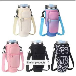 Portable water bottle carrier with Straps 