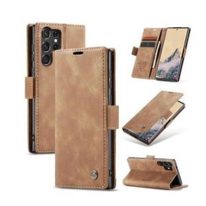 Samsung Galaxy S24 Ultra Caseme Premium Luxury PU Leather Magnetic Flip Wallet Case Cover with Card Slots, Shockproof TPU Inner Shell & Full Body Protection